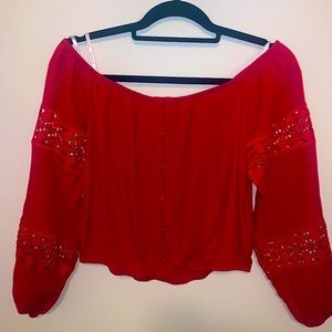 Red GUESS Croptop